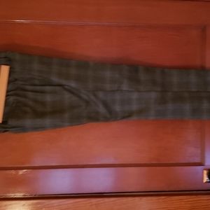 Grey plaid dress pants